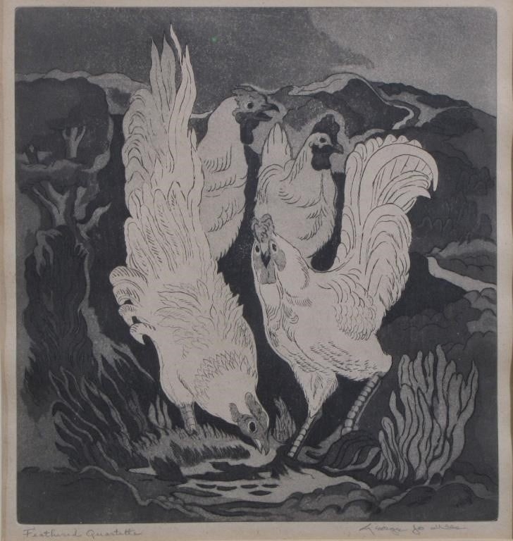 George Jo Mess | Feathered Quartettte | MutualArt