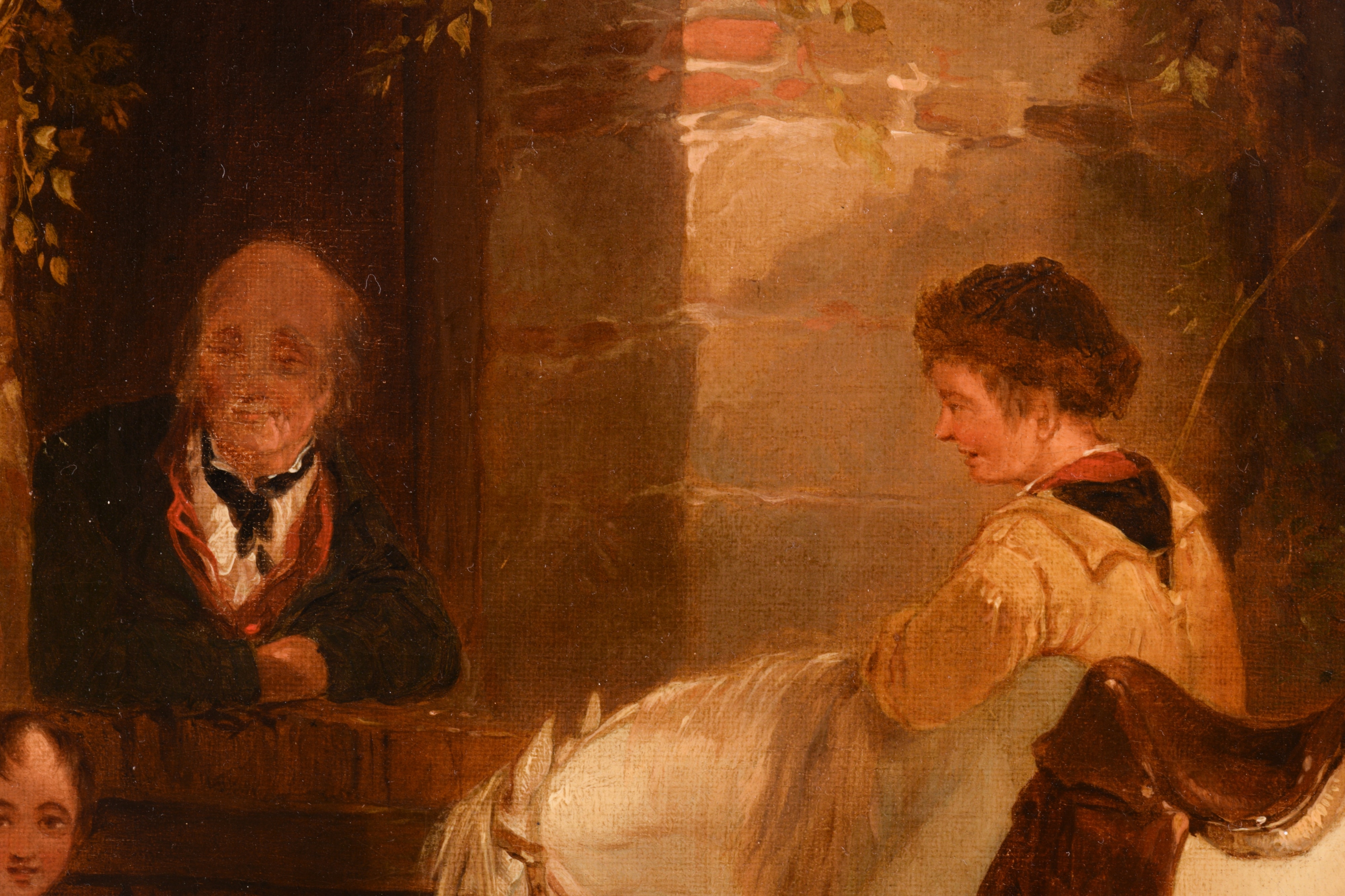 William Shayer Sr. | Family with a pony outside a farmhouse (1787 ...
