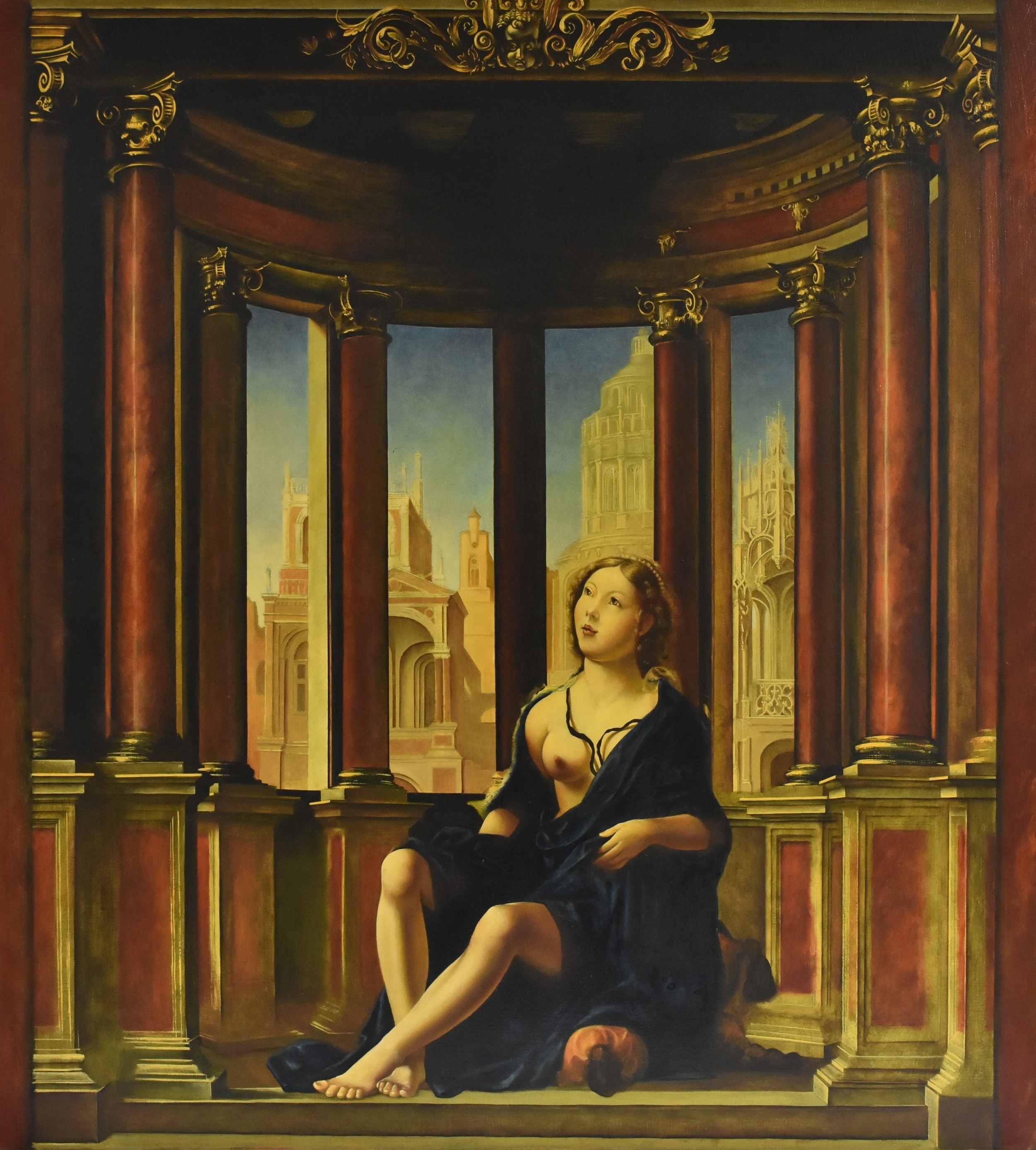 Paul R. Workman | Italianate Interior with Seated Female Figure ...