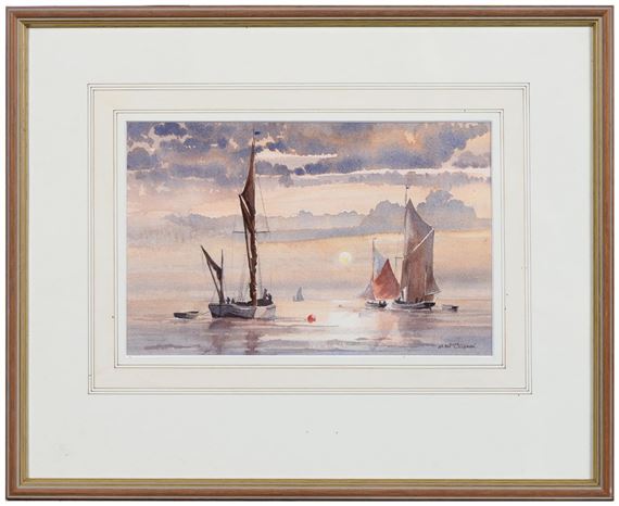 - Fishing Boats at Low Tide, by Edward Wesson