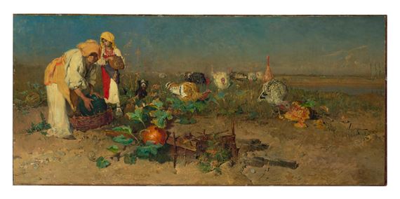 Picking pumpkins by Nikola Mašić, 1879