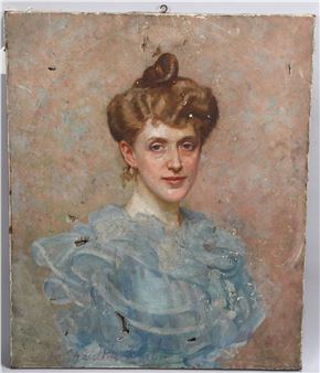 portrait of a young woman - Joseph Alphonse Chauleur