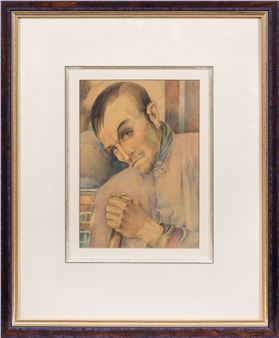 Junger Straßenkehrer im Halbprofil - Hedwig Marquardt