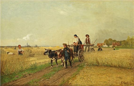 Getreideernte by Casimir Geibel, 1870-1892