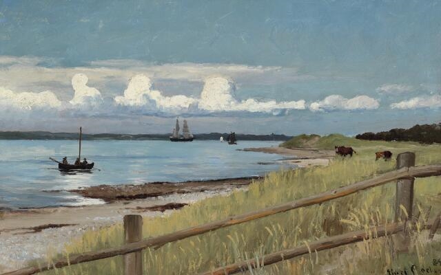 Carl Ludvig Thilson Locher | Fra Hornbæk Strand (1884) | MutualArt