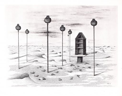 CACHE - TOI GUERRE!; SCHOVEJ SE VÁLKO, 1944 - 1947 by Toyen, 1944 - 1947