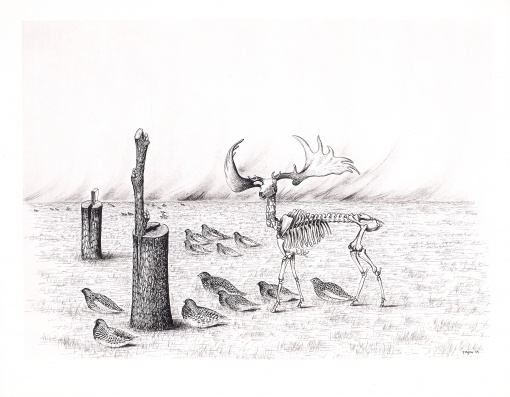 Artwork by Toyen, CACHE - TOI GUERRE!; SCHOVEJ SE VÁLKO, 1944 - 1947, Made of zincography