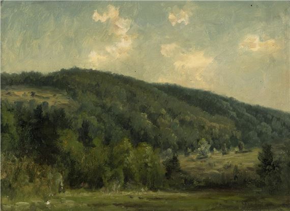 Landscape with a Wooded Hillside. - M. DeForest Bolmer