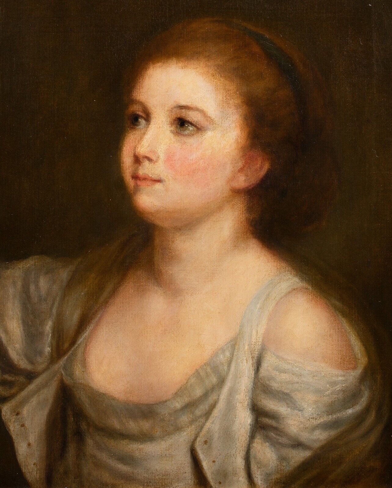 French School, 18th Century | PORTRAIT OF A GIRL OIL PAINTING (18th ...