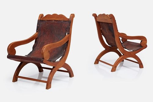 Pair of Butaque lounge chairs by Clara Porset, 1950s