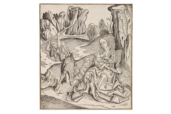 Adam and Eve with Cain and Abel in the Wilderness, from the Nuremberg Chronicle by Michael Wolgemut, 1493