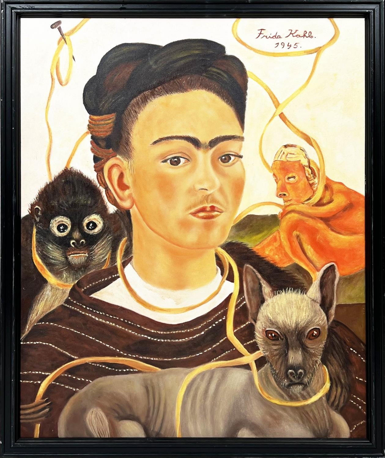 Frida Kahlo Girl with Death Mask (1938) MutualArt