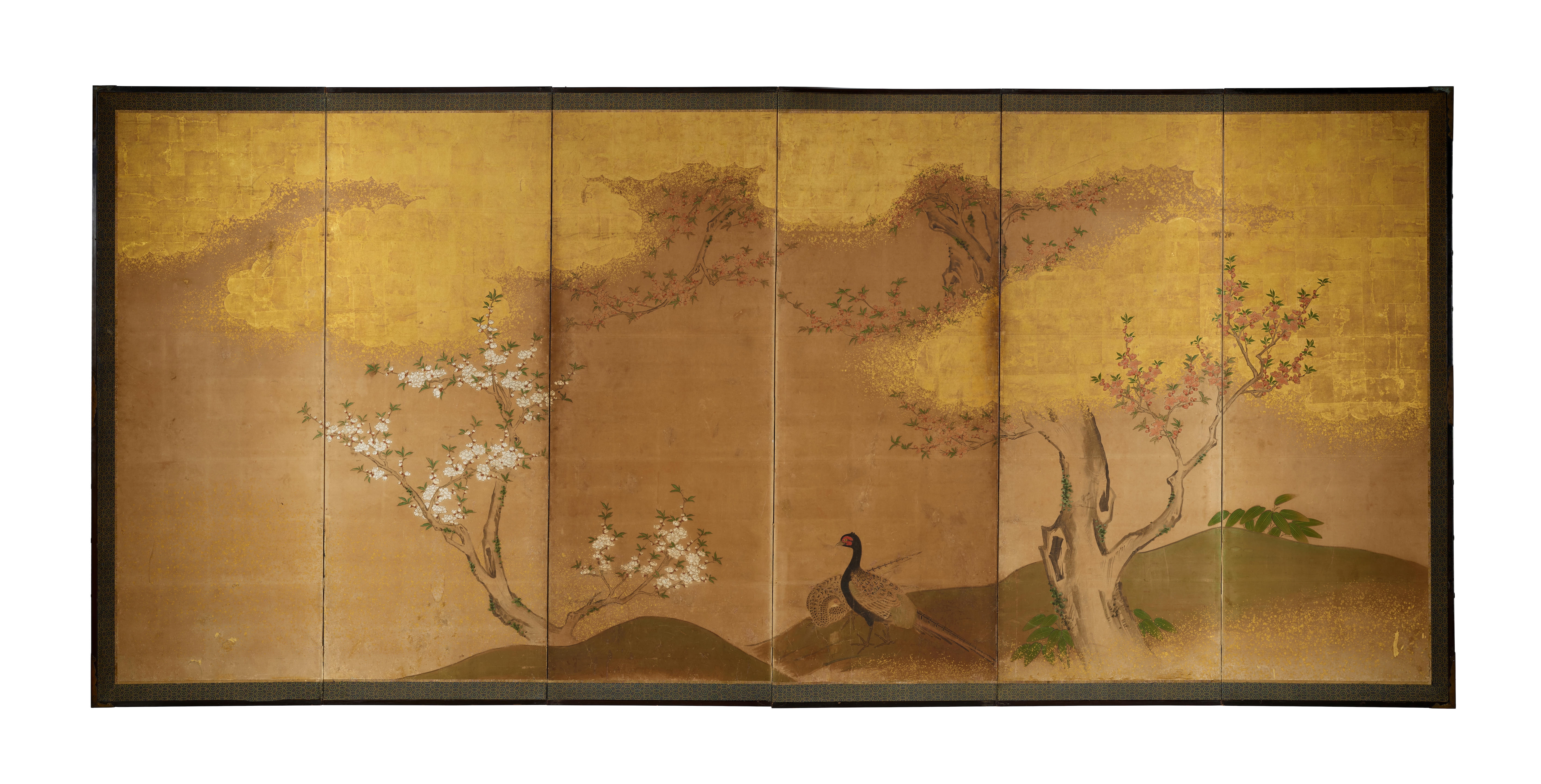 Edo Period, 17th-18th Century | Birds with Blossoming Prunus Trees ...