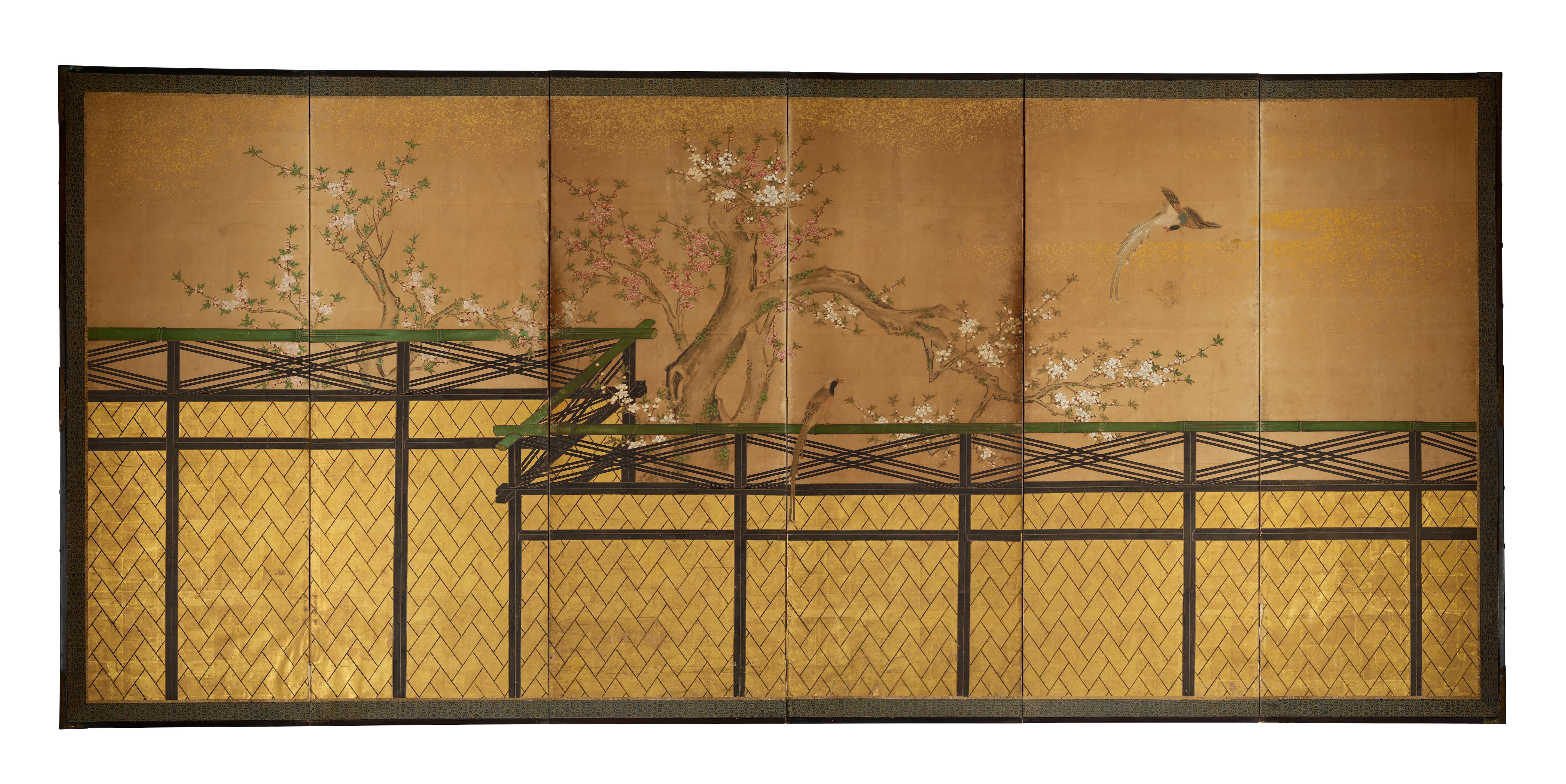 Edo Period, 17th-18th Century | Birds with Blossoming Prunus Trees ...