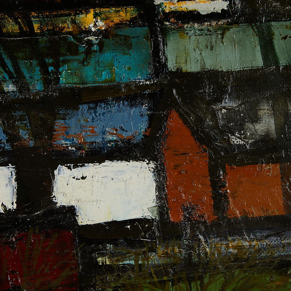 Artwork by Laimdot Murniek, Suburb, Made of Oil on canvas