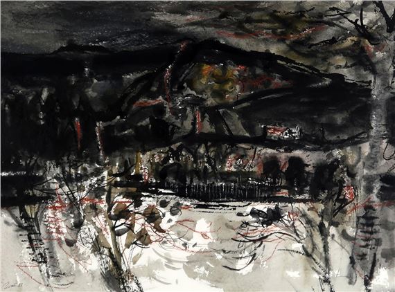 Archie Sutter Watt | Impressuibust landscape (1990) | MutualArt