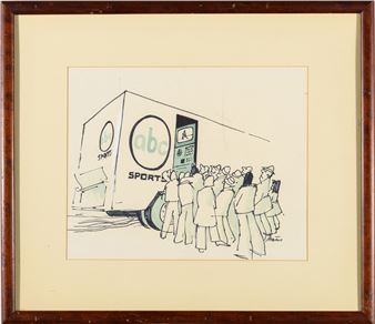 ABC Sports Original Drawing Caricature - Bill Bates