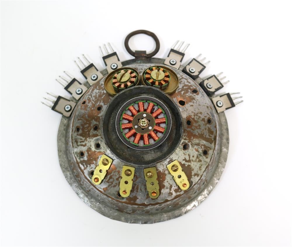 Artwork by Joyce W. Margolis, Animal Fantasies From Found Objects, Made of Mixed media with computer parts, breadbaskets, funnels, etc