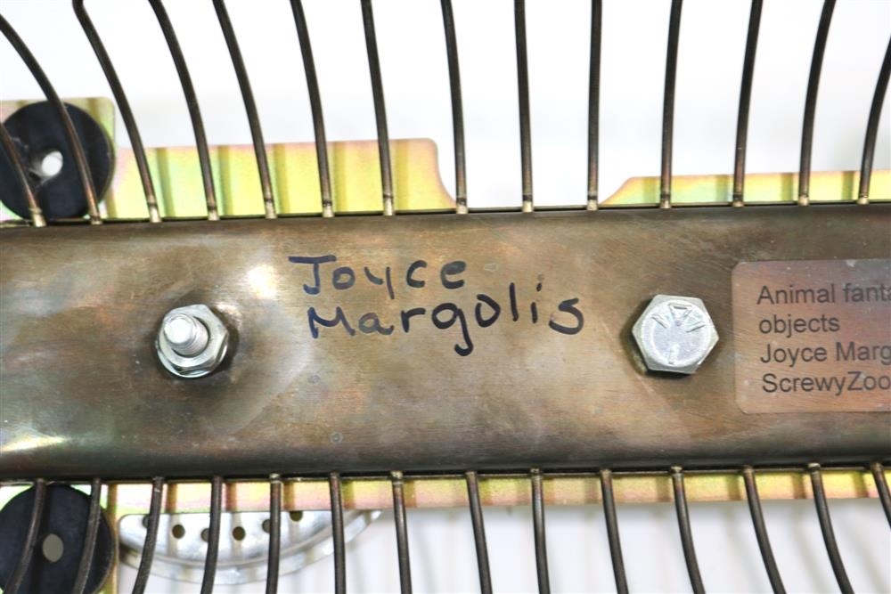 Artwork by Joyce W. Margolis, Animal Fantasies From Found Objects, Made of Mixed media with computer parts, breadbaskets, funnels, etc