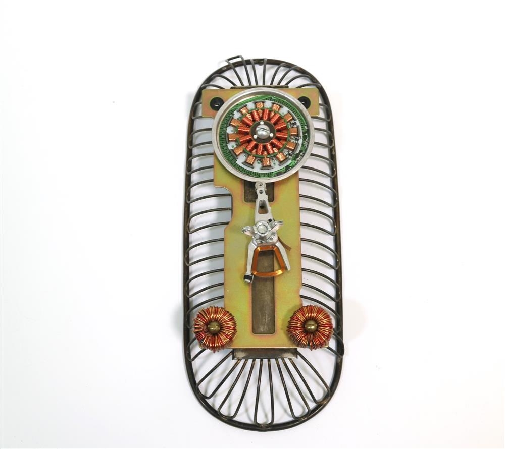 Artwork by Joyce W. Margolis, Animal Fantasies From Found Objects, Made of Mixed media with computer parts, breadbaskets, funnels, etc