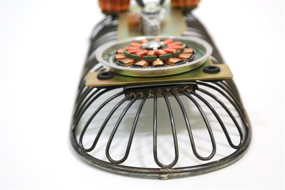 Artwork by Joyce W. Margolis, Animal Fantasies From Found Objects, Made of Mixed media with computer parts, breadbaskets, funnels, etc