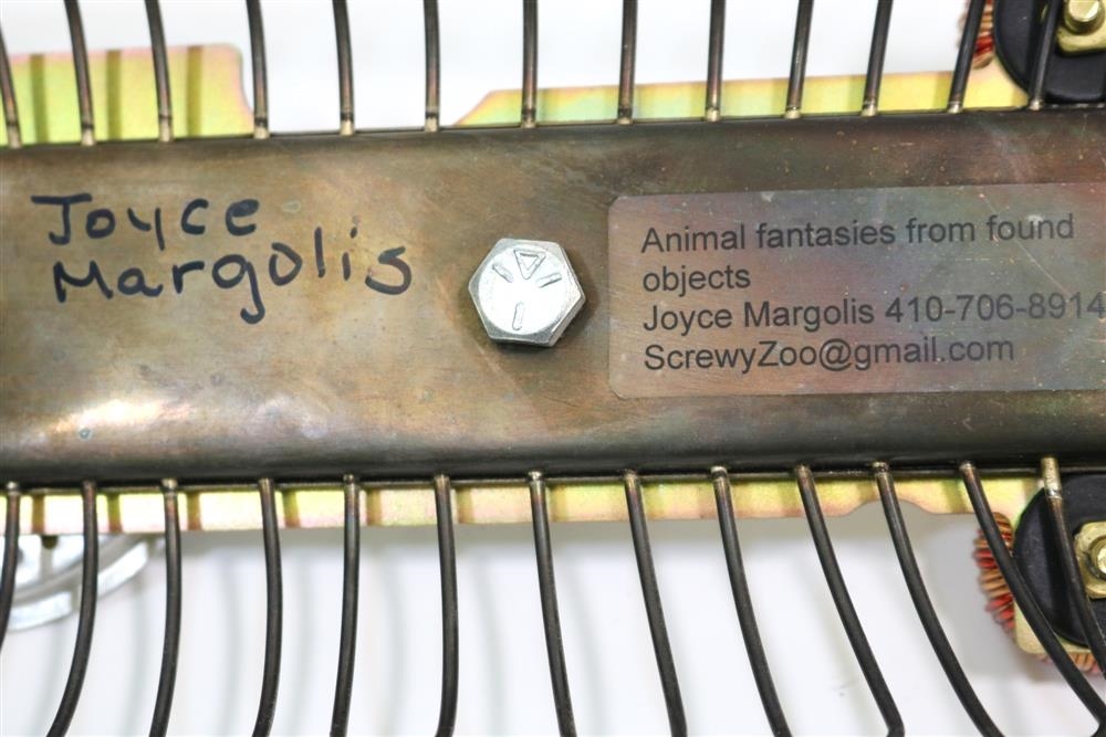 Artwork by Joyce W. Margolis, Animal Fantasies From Found Objects, Made of Mixed media with computer parts, breadbaskets, funnels, etc