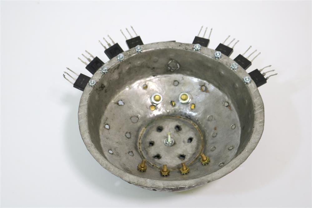 Artwork by Joyce W. Margolis, Animal Fantasies From Found Objects, Made of Mixed media with computer parts, breadbaskets, funnels, etc