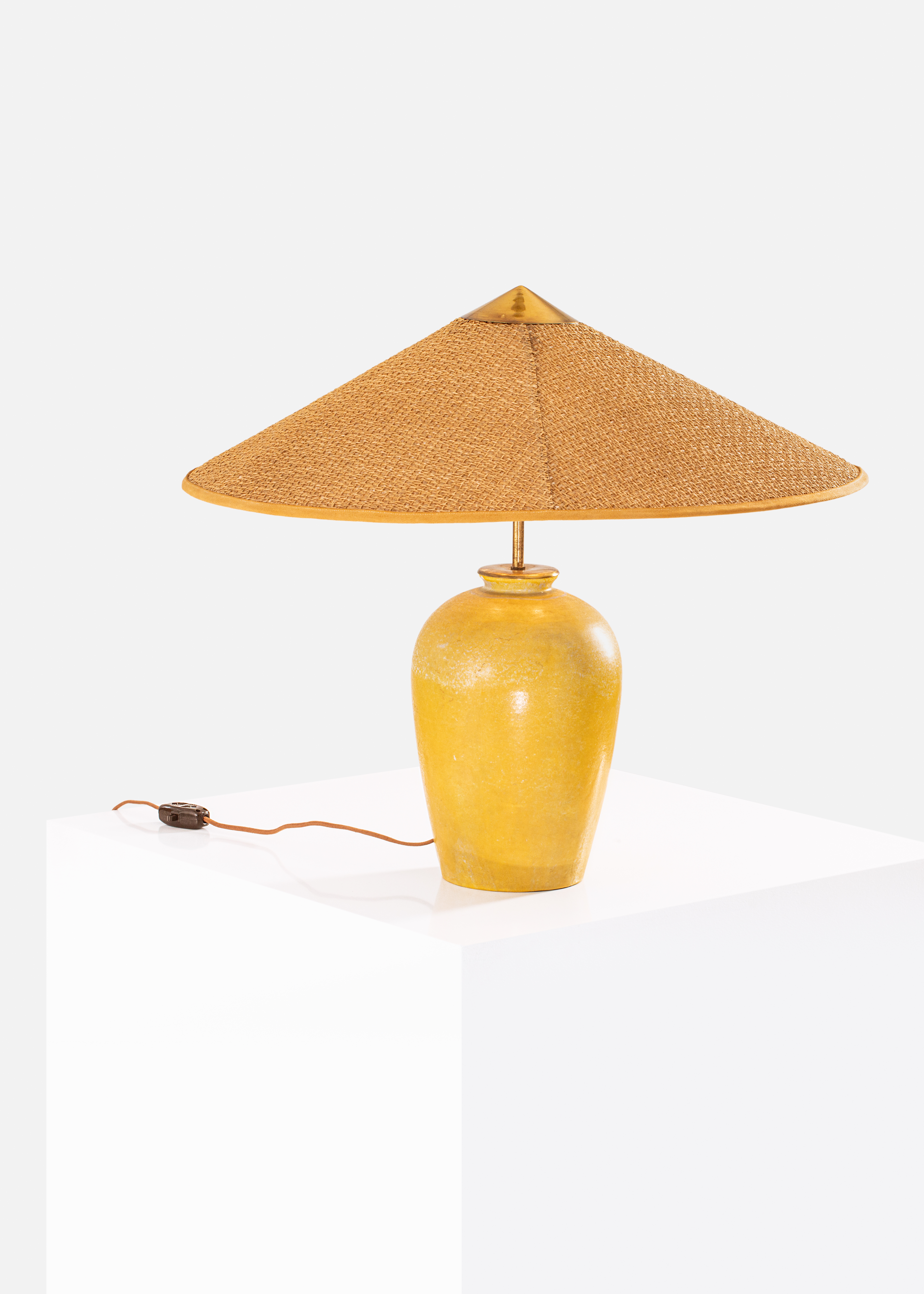Artwork by Elna Kiljander, Lamp, Made of Ceramic, brass