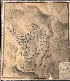 Relief plan of Jerusalem and its surroundings - V. Guerin