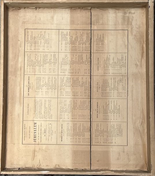 Artwork by V. Guerin, Relief plan of Jerusalem and its surroundings, Made of relief