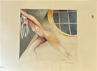 Lot of 5 watercolors and one pastel - Ruben Camacho