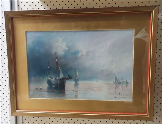 Untitled (Awaiting High Tide) by John Holden, 1904