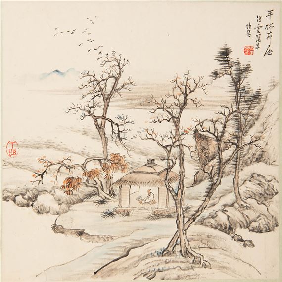 Yuan Peiji | 袁培基 山水冊頁 A Chinese set of album leaf paintings  