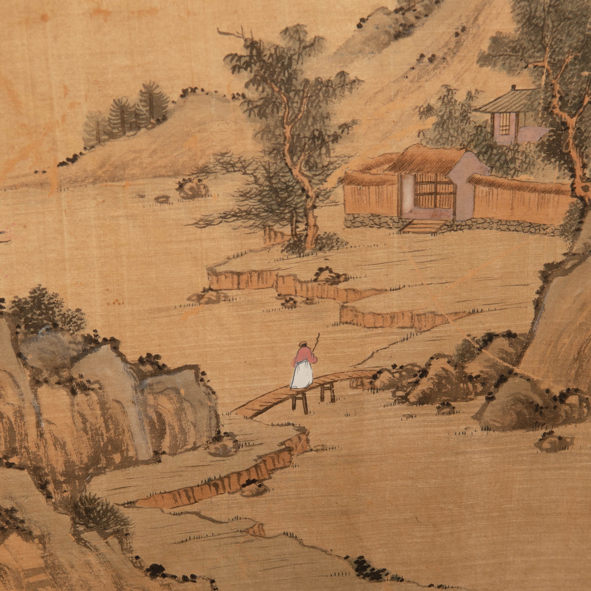 Long Chi Shan Ren | 龍池山人山水鏡框A Chinese landscape painting 