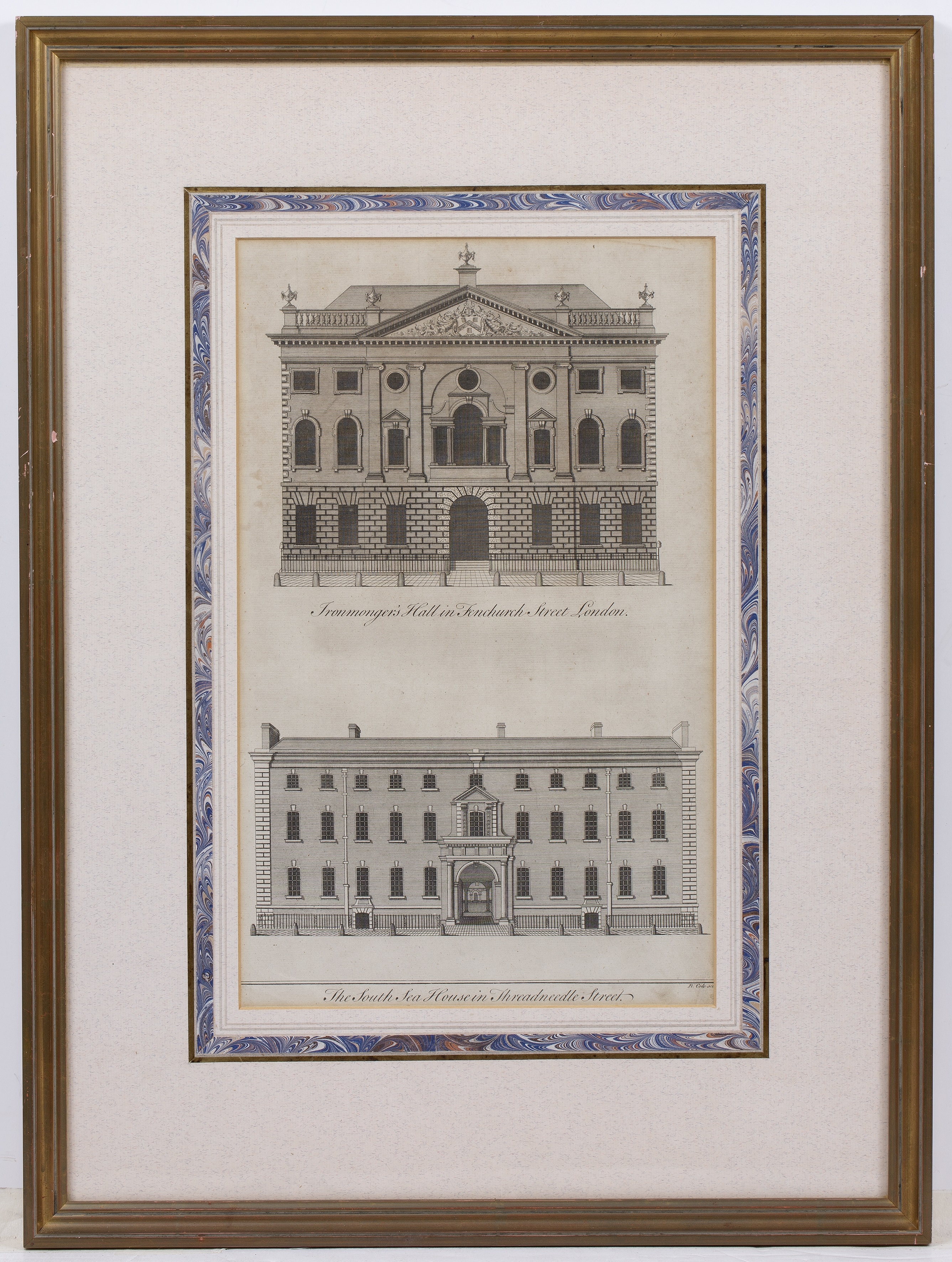 Artwork by Benjamin Cole, Two architectural engravings, Made of engravings