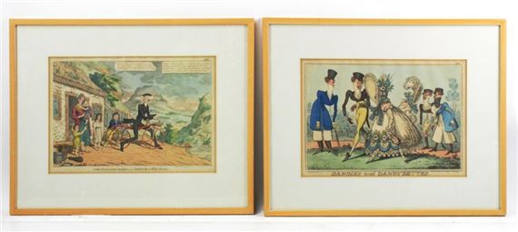 The Parson's Hobby; Dandies and Dandyzettes by George Cruikshank, 1818