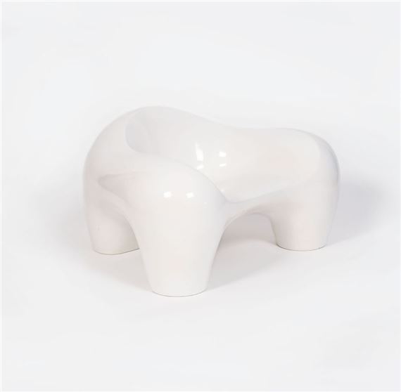 A White Seventies Lounge Chair by Jochen Claussen-finks, around 1971