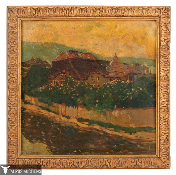 OLD PRAGUE LANDSCAPE by Robert F. Wacík, Early to Mid 20th Century
