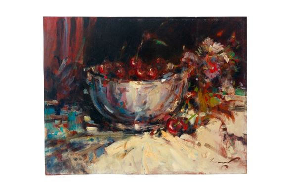 STILL LIFE OF CHERRIES by Ken Moroney