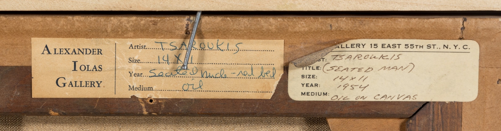 Artwork by Yannis Tsarouchis, Untitled (Seated Man), Made of oil on canvas