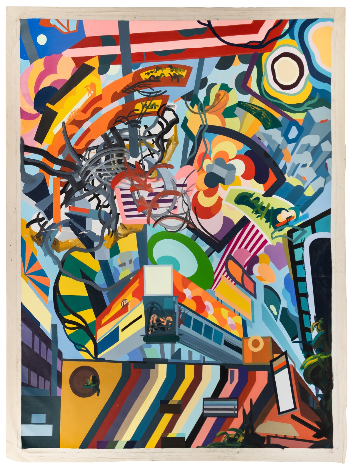 Artwork by Franz Ackermann, Untitled (dawn), Made of oil on canvas