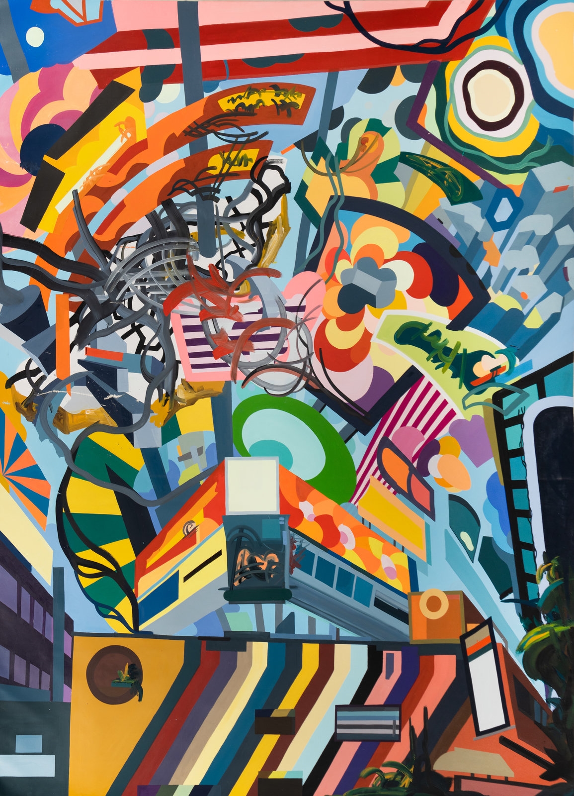 Artwork by Franz Ackermann, Untitled (dawn), Made of oil on canvas