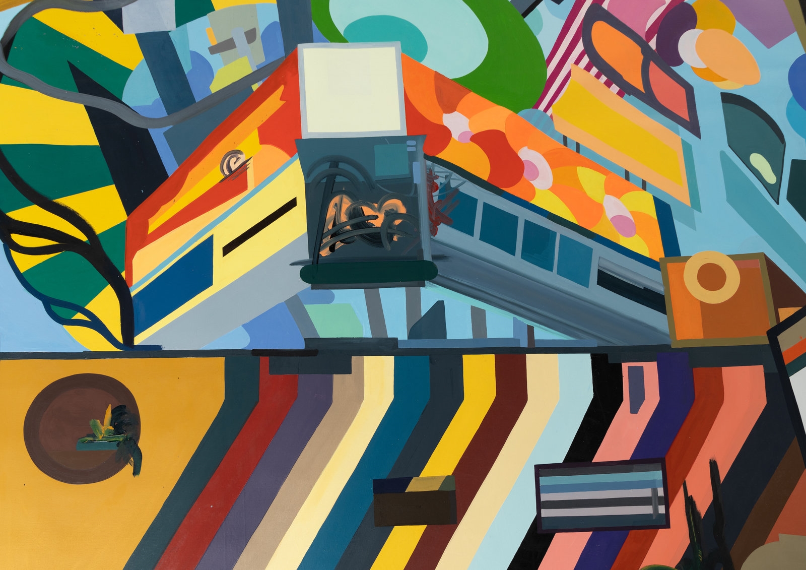 Artwork by Franz Ackermann, Untitled (dawn), Made of oil on canvas