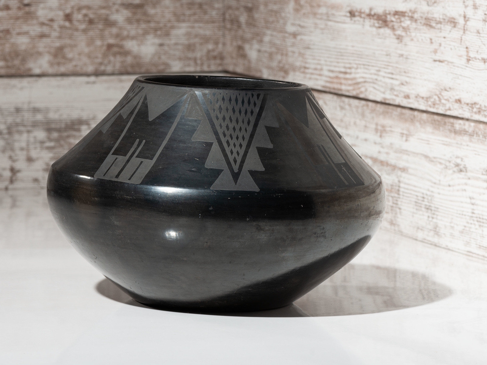 Artwork by Maria Montoya Martinez, Untitled, Made of Blackware Pottery