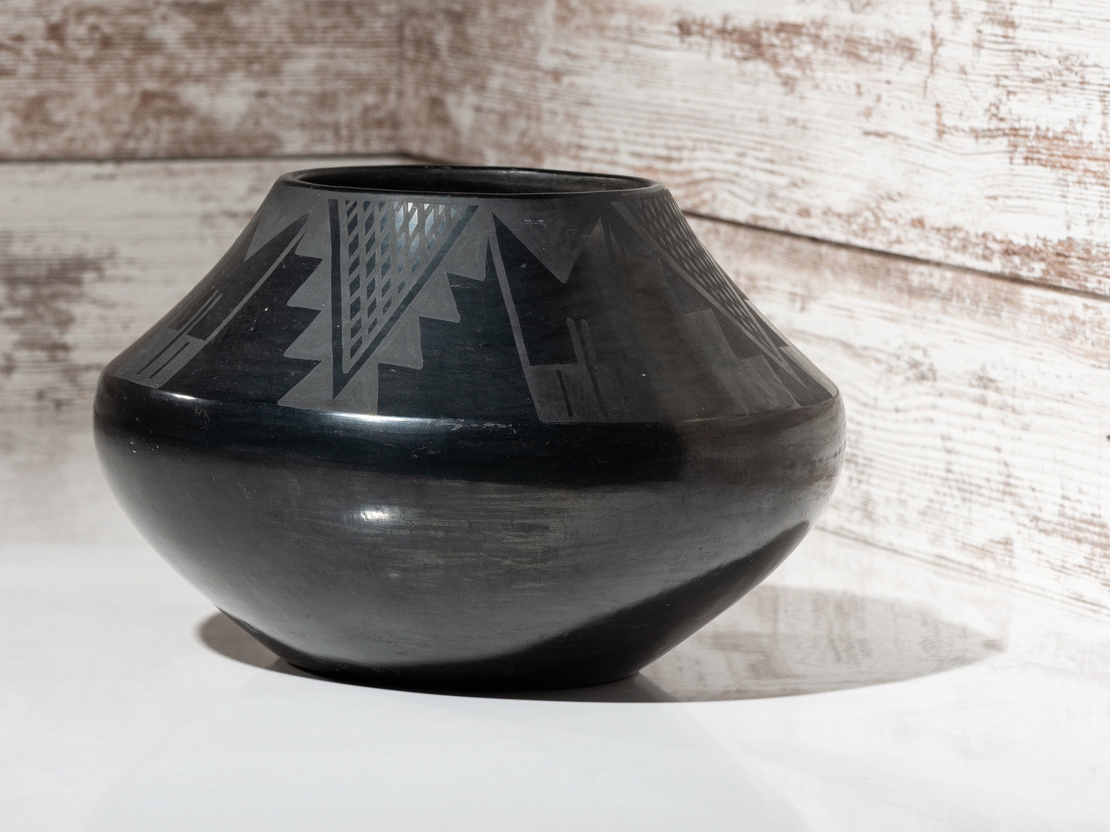 Artwork by Maria Montoya Martinez, Untitled, Made of Blackware Pottery