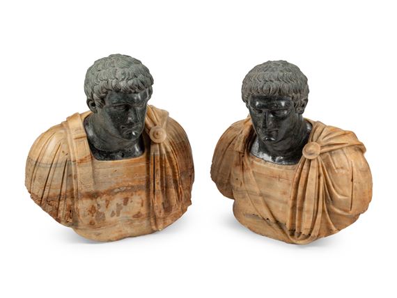 Continental School, 20th Century | A Pair of Continental Marble and ...