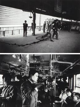 Documentary photo for Yamanote Line Incident (portfolio of 16) by Tokuji Murai, 1962