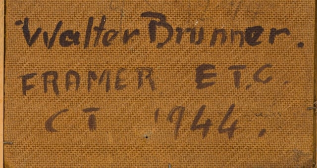 Artwork by Walter Brummer, Interior Scene, Made of oil on board