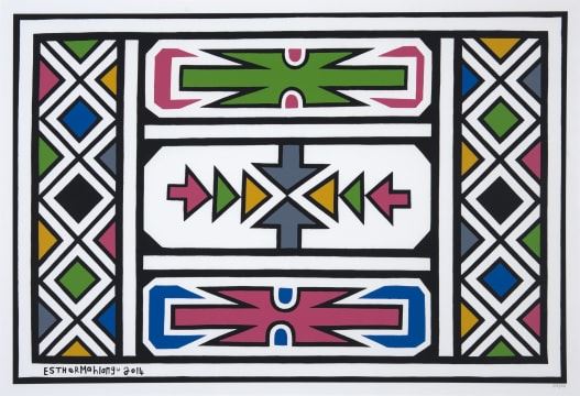 Untitled (2014) by Esther Mahlangu, dated 2014