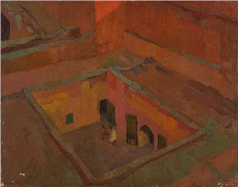 Moroccan courtyard - Jean Dulac